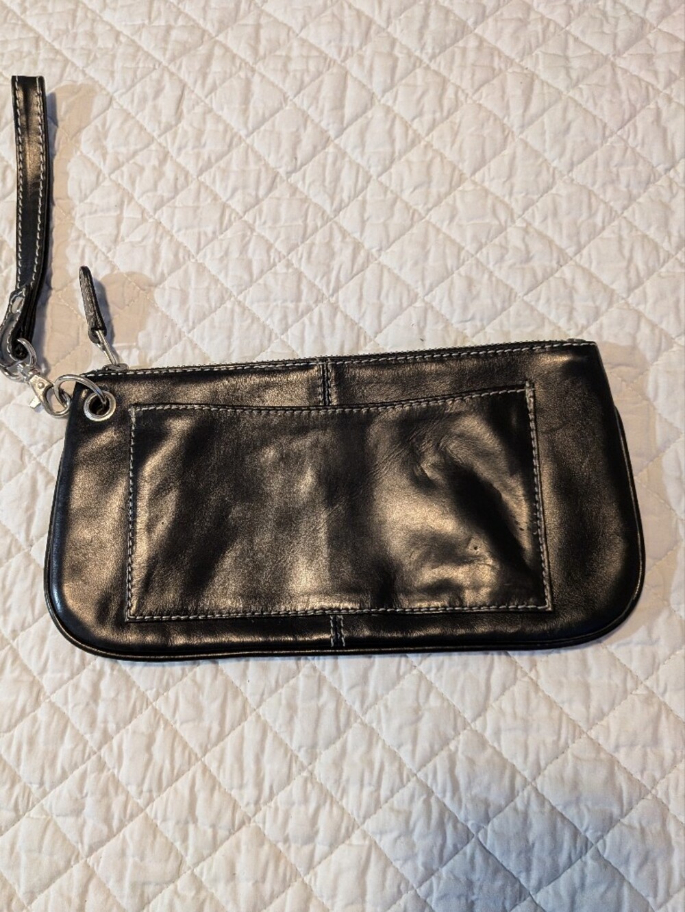 latico Black Leather Wristlet Phone Case with Removable Strap